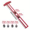 2 in 1 Line Marking Ruler Aluminum Alloy Scriber Marking Ruler  Woodworking