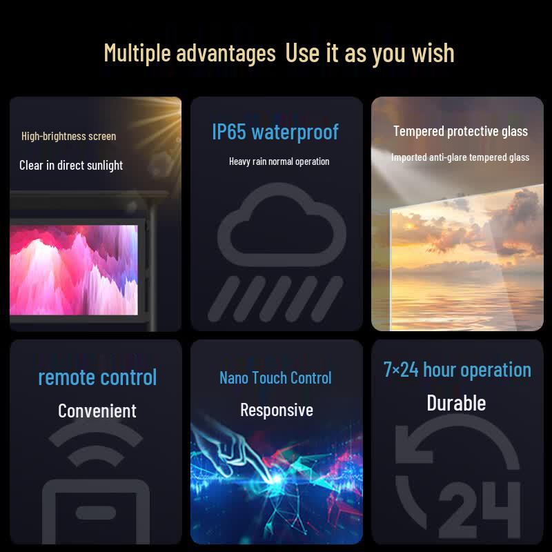 SANGENIU Outdoor Waterproof High-Brightness Advertising Display CN plug (adapter included)