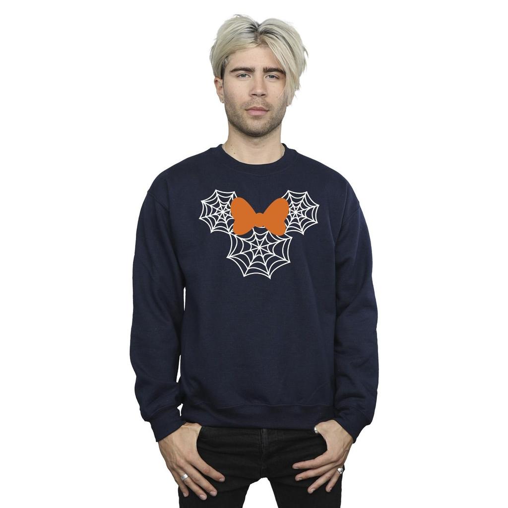 Disney Mens Minnie Mouse Spider Web Head Sweatshirt