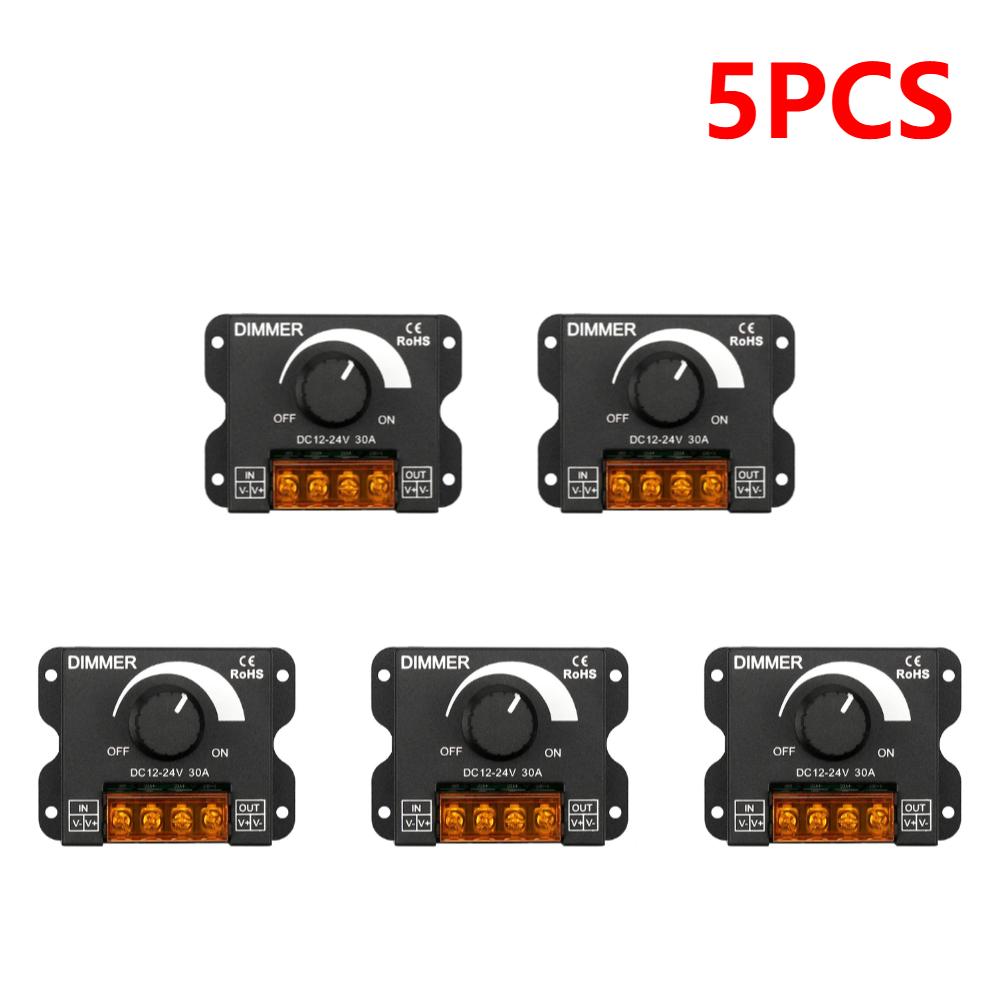 2-10 шт. DC 12V-24V Светодиодный диммер 30A Светодиодный монохромный контроллер Цифровое ШИМ-диммирование без ступеней для лампы, ленты, одноцветной лампы