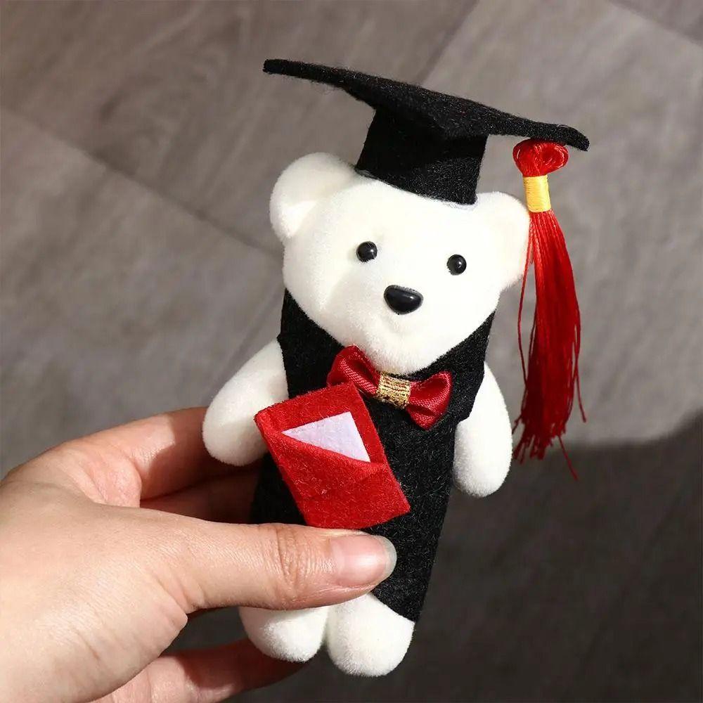 10 pcs/set Celebrate Party Mini Bear Flower Bouquet Bachelor Bear Plush Toy  Happy Graduation