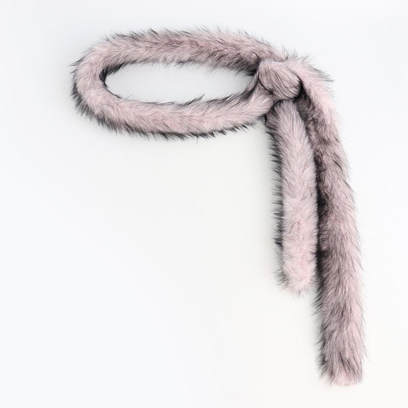 Унисекс Зимний Шарф Хип-хоп Имитация Меха на Пояс Уличный Длинный Меховой Пояс Винтажный Ремень Поясные Аксессуары Танцевальный Длина 180см
