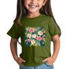 Children's Fashion Daily Printed Round Neck Short Sleeved Casual T-shirt Top