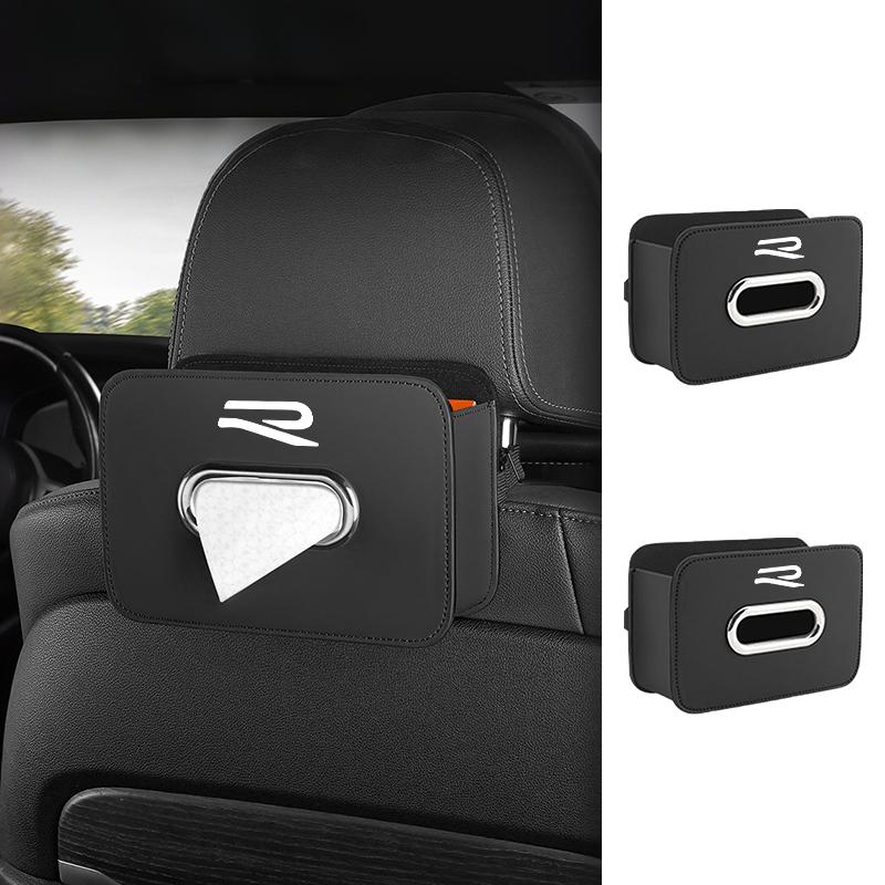Car Tissue Box Holder Leather Auto Seat Back Hanging Tissue Box For Volkswagen VW Golf 4 6 7 GTI Tiguan B5 B6 B7 Jetta MK5 MK6 QM7