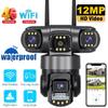 LS VISION 3 объектива 12MP HD WiFi камера Безопасность Защита Камеры видеонаблюдения для дома Умный дом Камеры видеонаблюдения Водонепроницаемое наружное видеонаблюдение