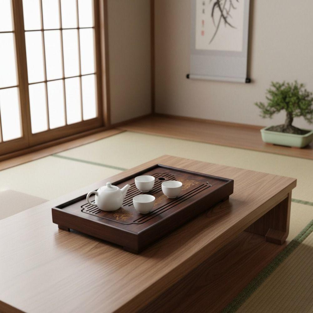 Detachable Chinese Kungfu Tea Tray Bamboo Drain Tea Table Tea Drainage Board Easy To Clean
