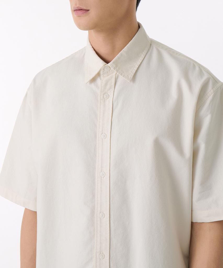 MUSINSA STANDARD Oversized Oxford Short Sleeve Shirt [Cream]