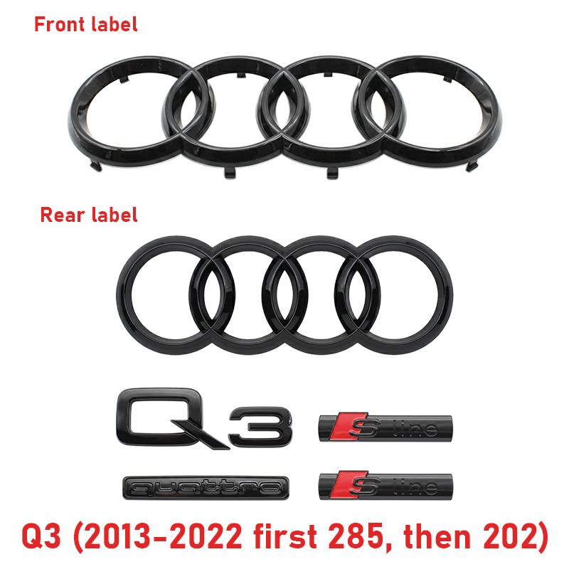 2026 Hot Car Hood Front Grill Rear Trunk Stickers Accessories For Audi S3 RS4 RS5 S4 RS3 RS6 S5 S6 A3 A4 A5 A6 A7 Q2 Q3 Q5 Q7 Q8 Quarrto