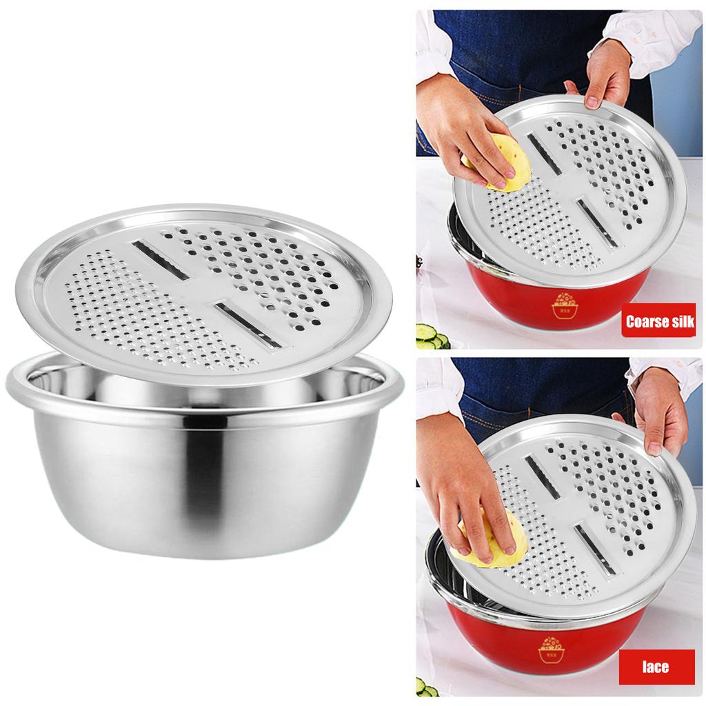 Multifunctional Stainless Steel Basin Set Kitchen Strainer Kitchen Cooking Colander Set Suitable for Efficient Cooking