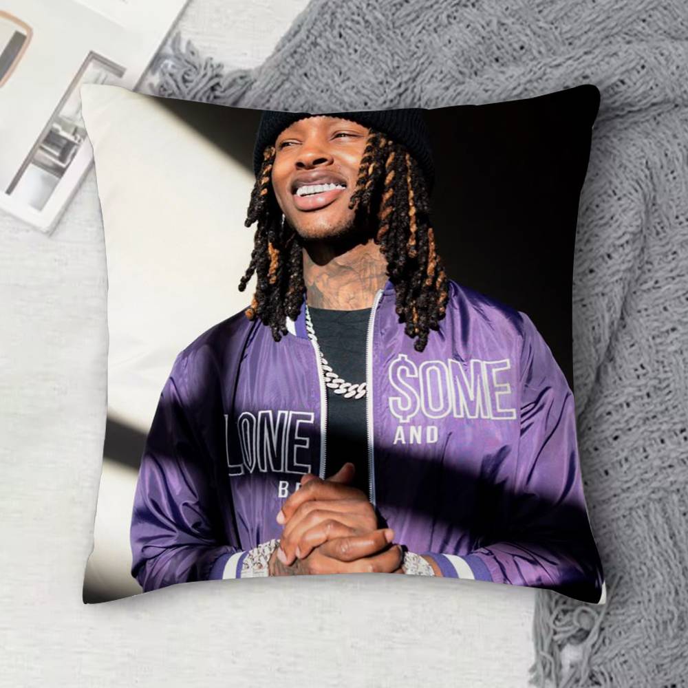 Rapper KKing Grandson VVon Doublesided Printed Square Decorative Cushion Cover for Sofa Living Room Home Decor