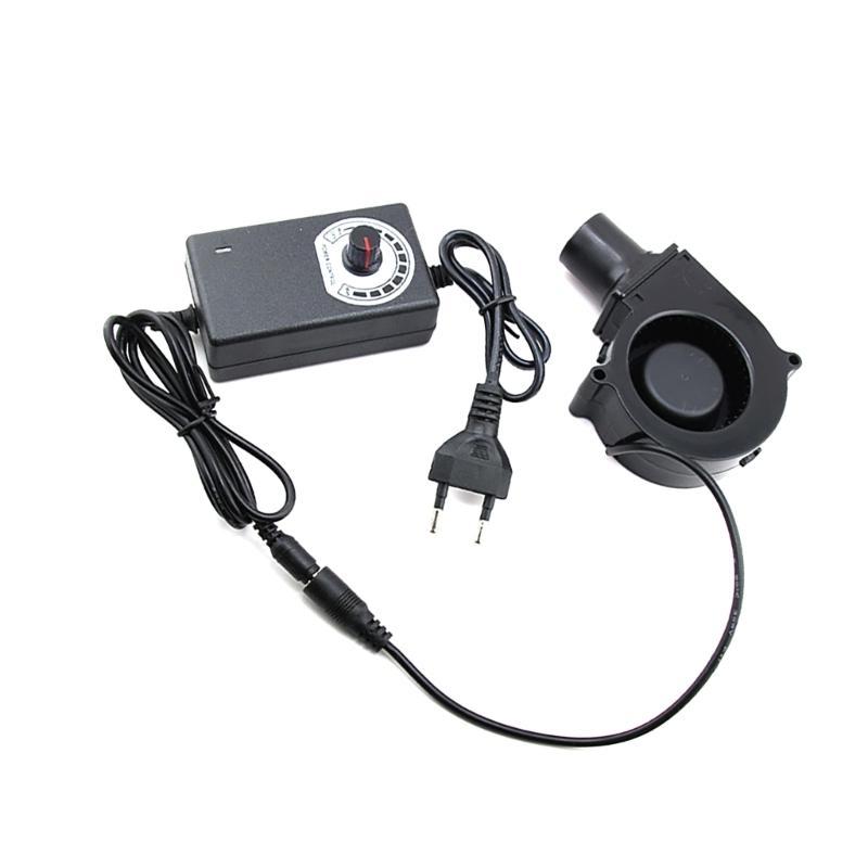 Вентилятор для розжига угля BBQ 12В 3600 об/мин с регулируемой скоростью, центробежный, для кемпинга, на открытом воздухе, для быстрого розжига угля, приготовления пищи