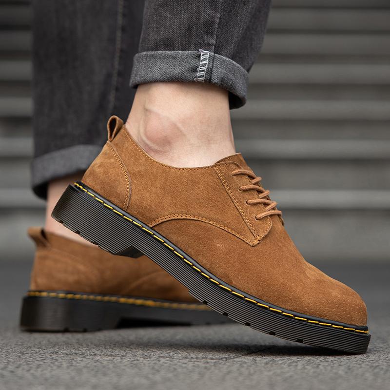 Классические замшевые оксфорды для мужчин, удобная повседневная обувь на плоской подошве, мокасины, мужская обувь