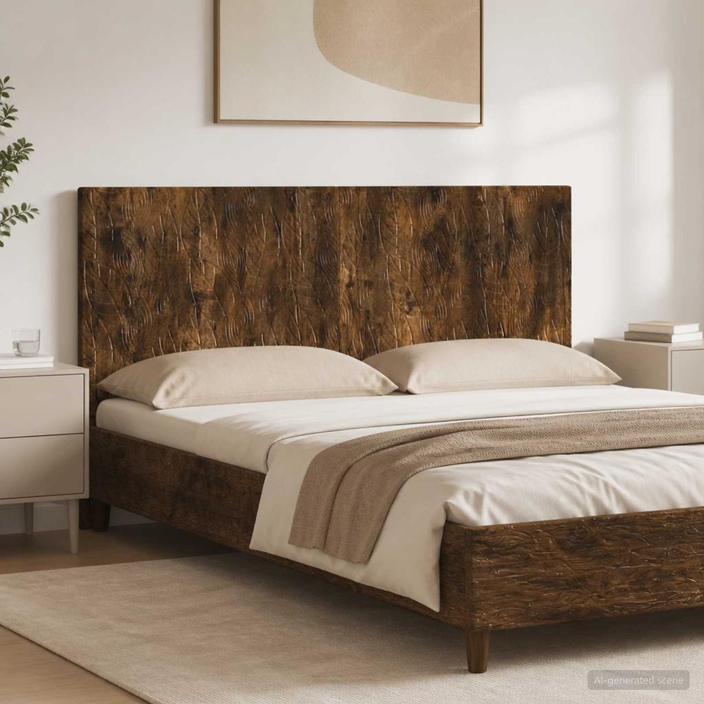 Wall Mounted Headboard DELFT Smoked Oak Engineered Wood