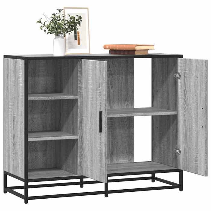 VidaXL Buffet Sonoma Grey 92x35x76 Cm Engineered Wood, Storage Furniture, Kitchen Storage Furniture, Furniture of 849022