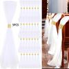 5 Pcs White Veil Wedding Aisle Decoration Outdoor Wedding White Tutu Bow Wedding Pew Bows  Wedding