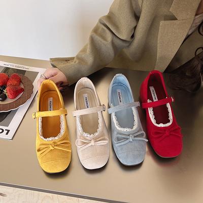 Модная женская милая обувь Мэри Джейн, внутренняя высота, модная мелкая обувь с бантом-бабочкой, осенняя уличная удобная женская обувь