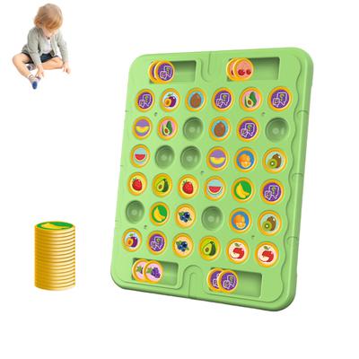 1 набор для детской игры в шахматы Memory Flip, 2 игрока, шахматы с животными и фруктами, настольная игра для тренировки внимания, развивающая игрушка для развития памяти у малышей