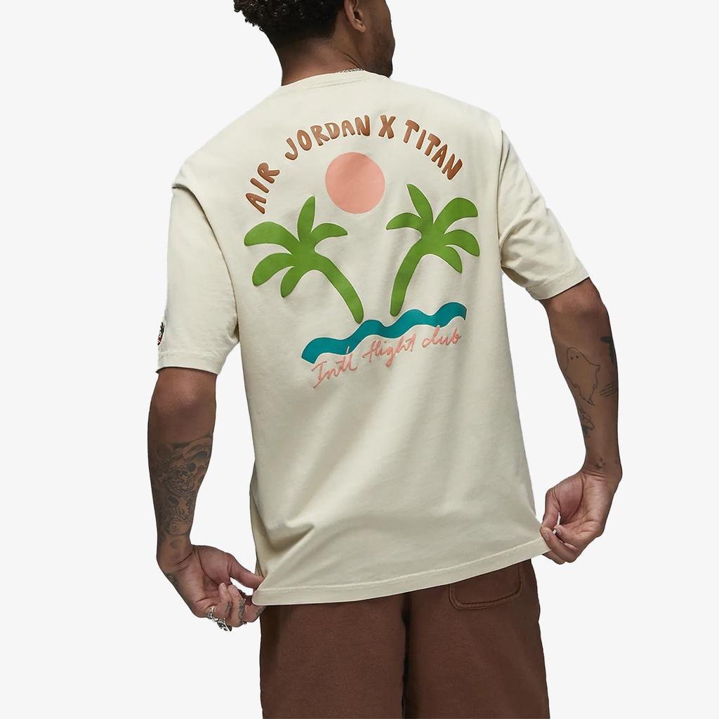 Мужская футболка с короткими рукавами и круглым вырезом Titan X Jordan, пляжный светло-желтый DV7030-234