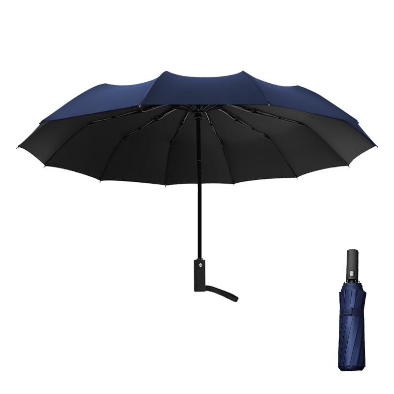 Зонт автоматический большой солнцезащитный складной зонт от непогоды и дождя двойного назначения с двенадцатью косточками автоматический зонт с печатью