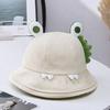 (One Size, Beige) Women Frog Bucket Hat, Cute Cartoon Wide Brim Sun Hat Lightweight Summer Cap