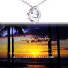 Ashes Pendant Dancing Stone Cubic Zirconia Swinging Hawaiian Jewelry Memorial Pendant Silver Handheld Memorial Ashes Container