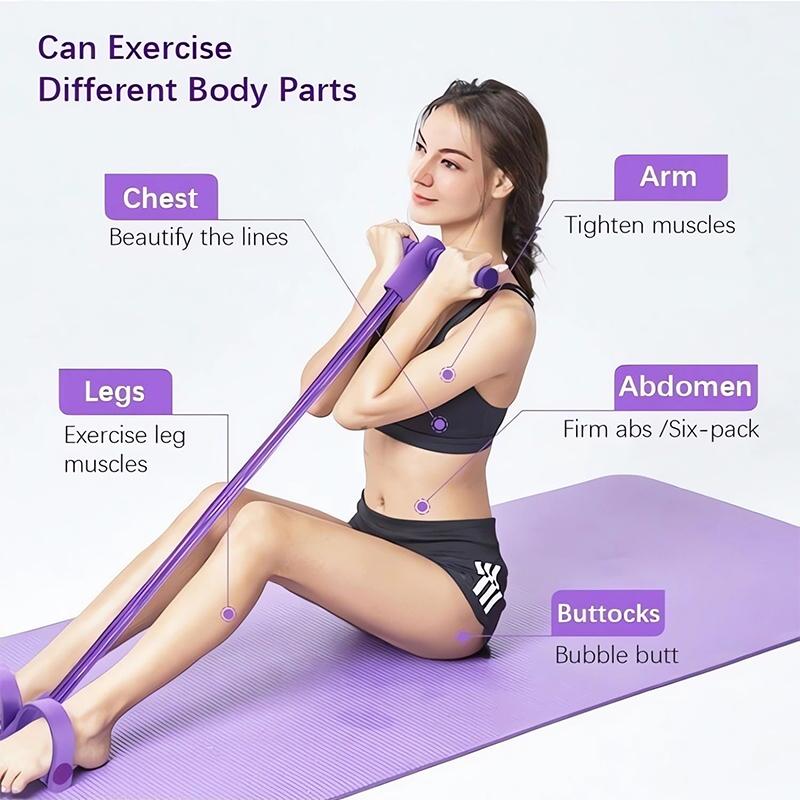 Fitness Resistance Bands-6 Tube Pedal Ankle Puller 2025 Upgrade Stretch Bands For Exercise Sit Up