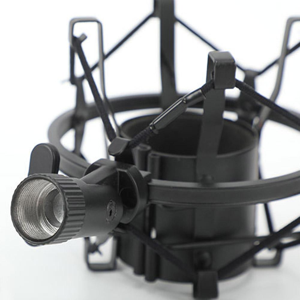 Универсальный микрофонный антивибрационный держатель типа «Черный паук» Адаптер Зажим Клипса для студийного конденсаторного микрофона большого диаметра 48-51 мм