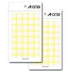 A-One Color Label White Round 15mm 14 Sheets Set of 2 07030-2P