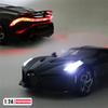 1/24 Scale Bugatti Voice of The Night Alloy Metal Diecast Car Model,  Pull Back Vehicle with Sound and Light Doll Toy Model Gift for Children