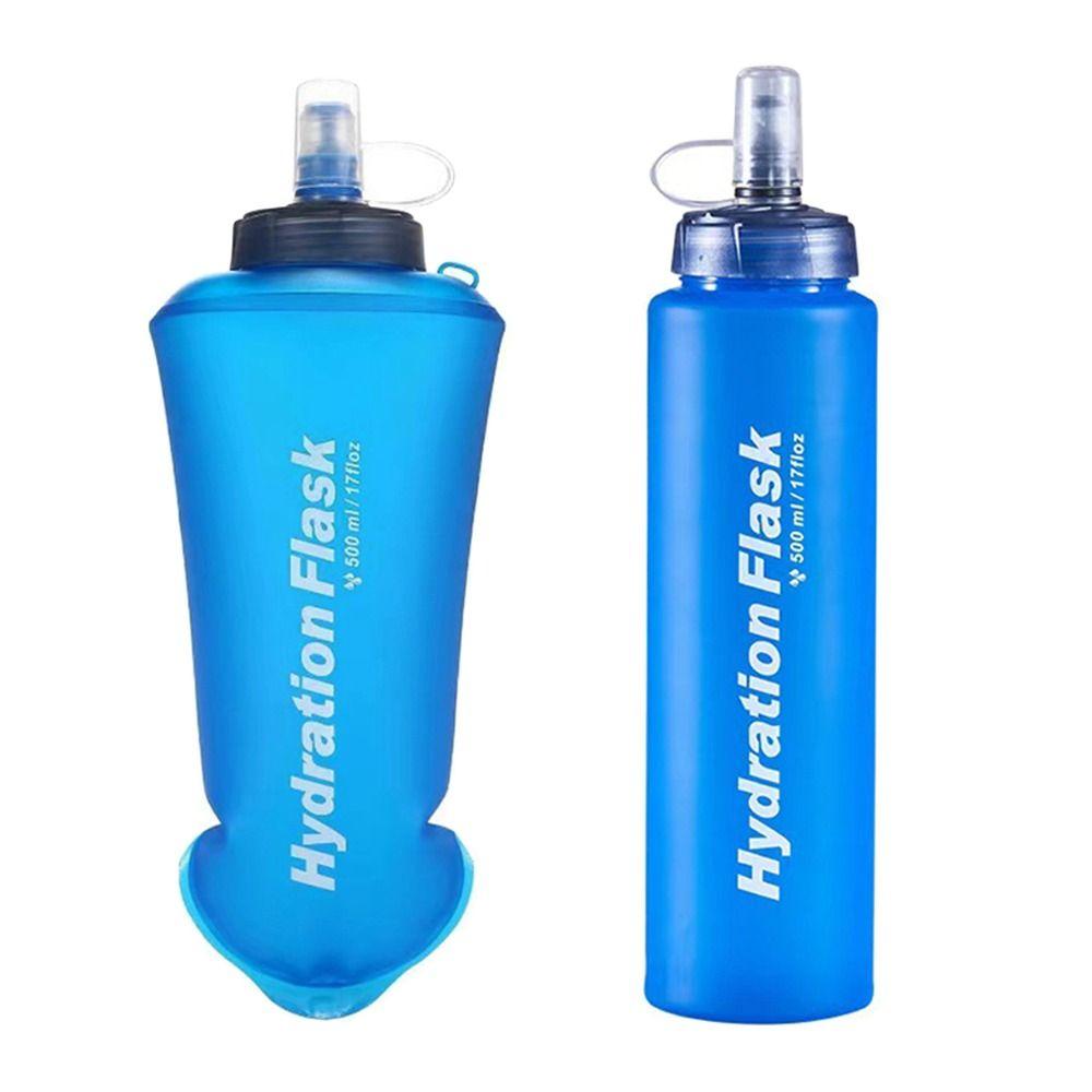 500ml Summer Folding Sport Water Bottle Lightweight Running Soft Water Bag Portable Hiking Water Cup Outdoors