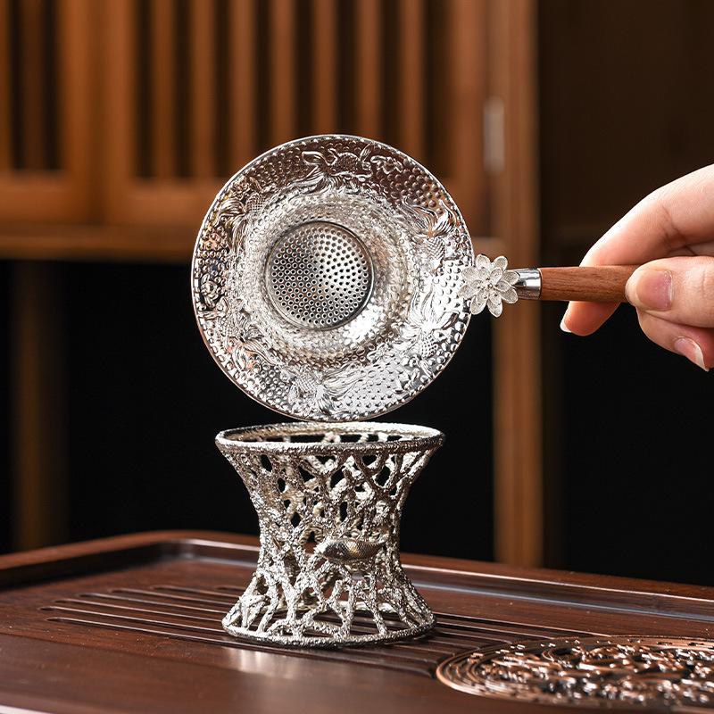 Ситечко для чая, фильтр для чая, чайный набор из сплава, аксессуары для домашнего приготовления чая, воронка для приготовления чая, ложка, сепаратор остатков чая