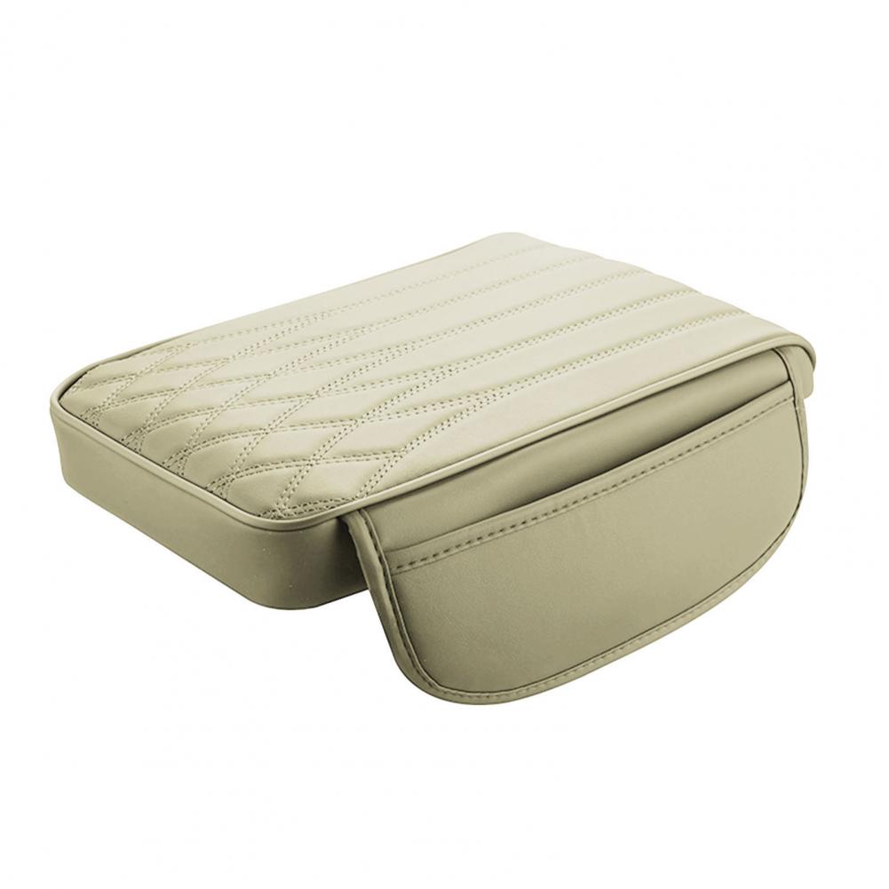 Console Armrest Pad Waterproof Memory Foam Car Console Cover with Adjustable Straps Storage Bag Auto Armrest Box for Ultimate