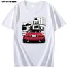 Initial DT Shirt Fragment Футболка Белая футболка Jdm Boost Turbo Японские автолюбители Racing Race Футболка большого размера с короткими рукавами