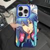 Чехол для телефона D-Dramatical M-Murder Аоба Серагаки для iPhone 16,15,14,13,12,11,Pro,Max,Plus,Mini,XS Противоударный Синий Матовый Бампер