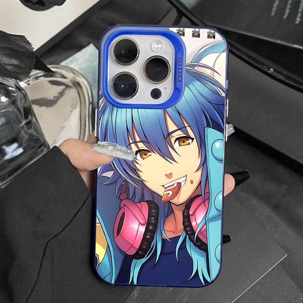 Чехол для телефона D-Dramatical M-Murder Аоба Серагаки для iPhone 16,15,14,13,12,11,Pro,Max,Plus,Mini,XS Противоударный Синий Матовый Бампер