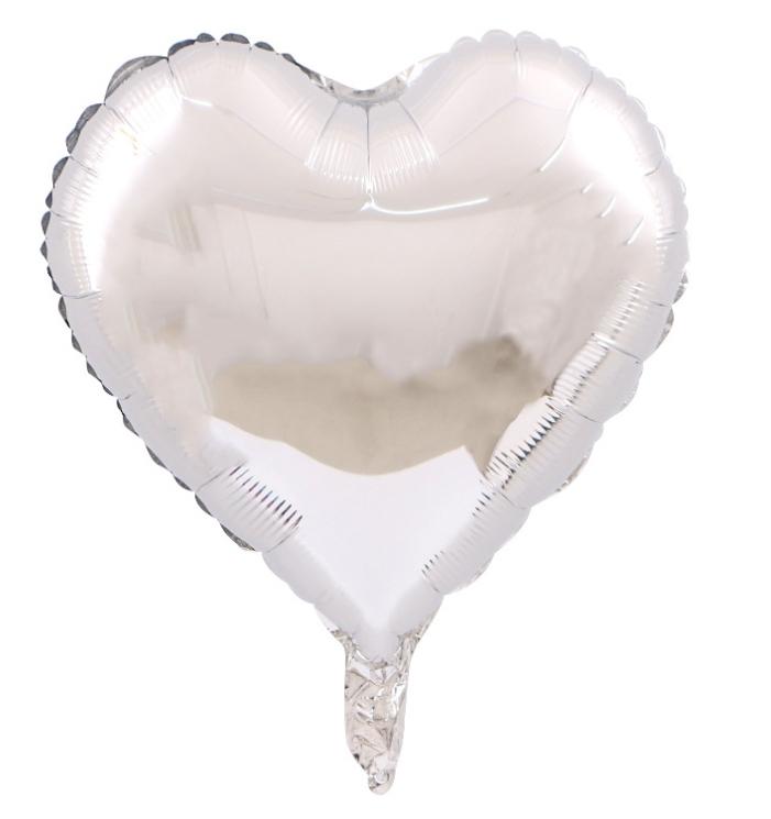 Tongxu 18-inch Solid Color Heart-shaped Aluminum Foil Balloon for Wedding Valentine's Day Christmas & Graduation Decorations