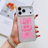 Чехол для телефона с буквой Love Art для iPhone 17 16 15 14 13 12 11 Pro Max Air Цветной Матовый Лазерный Аврора Ударопрочный Чехол для Телефона