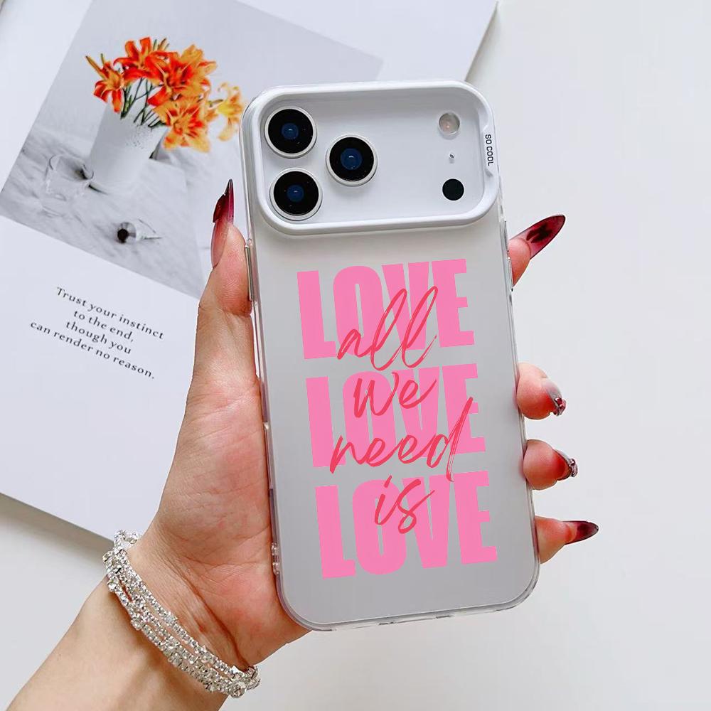 Чехол для телефона Love Art для iPhone 17 16 15 14 13 12 11 Pro Max Air Матовый Лазерный Аврора Ударопрочный Funda