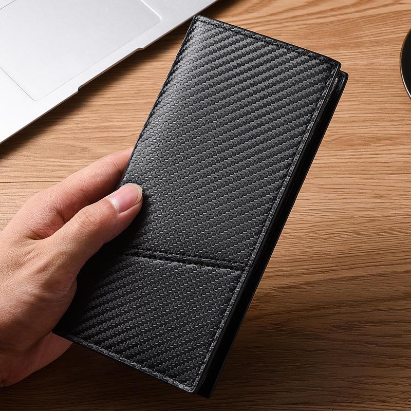 Мужской деловой длинный кошелек: Большая вместимость, много отделений для карт, повседневный стиль сумки