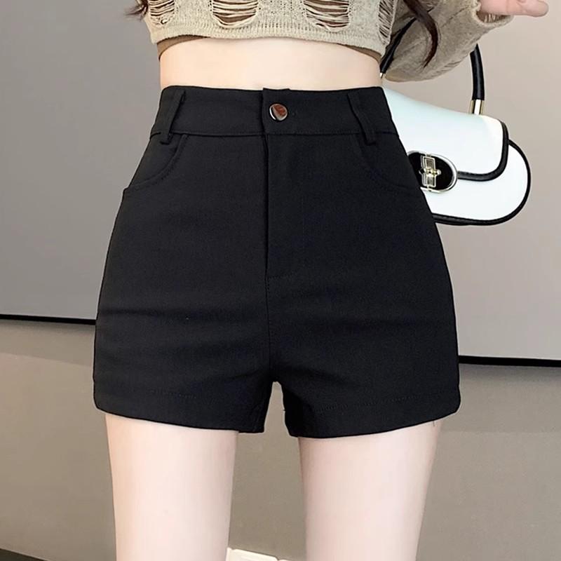 2025 Женские черные шорты с высокой талией, утягивающие, сексуальные, для лета