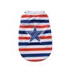 Striped Dog Clothes For Small Dogs Cats Vest Costume Thin Breathable Puppy T-shirt Chuihuahua Pullover Independence Day French Bulldog Supplies