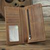Men 2026 New Vintage Genuine Leather Long Wallet Zipper Purse Multi‑Slot Card Holder Ready Stock Business Male Clutch Wallet