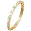Colorful Enamel Open Cuff Bracelet Elegant Women's Floral Bracelet Enamel Flower Bangle  Bride