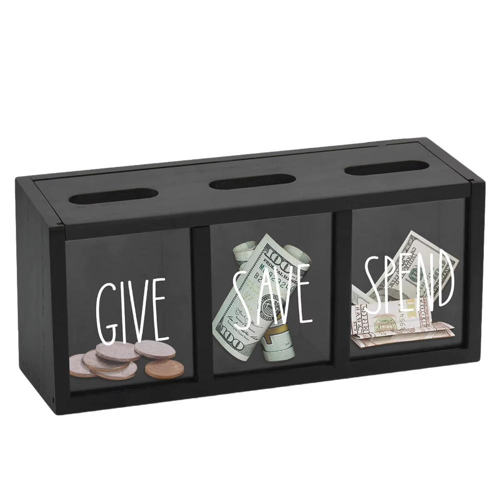 Wall-Mount Design Coin Piggy Bank Clearly Visualized Money Container Durable Saving Money Jar Home