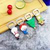 Christmas Magnetic Bottle Opener Santa Claus Beer Eagle Silicone Refrigerator Magnet Kitchen Tool Holiday Party Gift Decoration