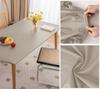 Solid Waterproof Oilproof Washable Tablecloth Full Coverage Tea Table Cover Desk Mat