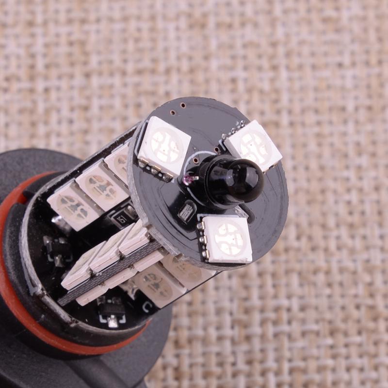 1 Pair Multi-Color H10 9145 9140 HB3 9005 LED Front Driving DRL Fog Light Bulbs With Remote Control