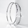 Original 925 Sterling Silver Hoop Earrings 3-6CM for Women Exquisite Student Girlfriend Jewelry Accessories Wedding Fashion Gift