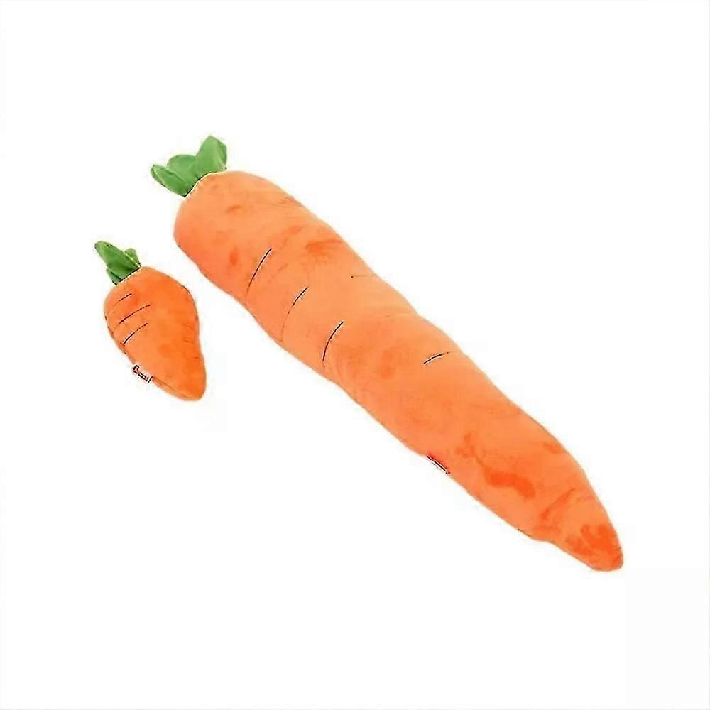 Mellow Dog Calming Carrot Toy for Pets Soft Squeaker Anxiety Relief Chew Plaything Stress Reducer Plush Animal Companion