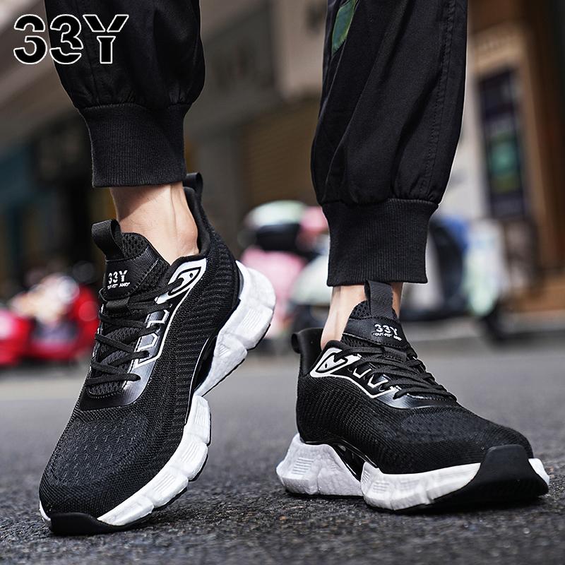 2023 Summer New Men's Shoes Lovers Fashion Casual Shoes Popcorn Soft Sole Sports Shoes Breathable Mesh Running Shoes 36-45